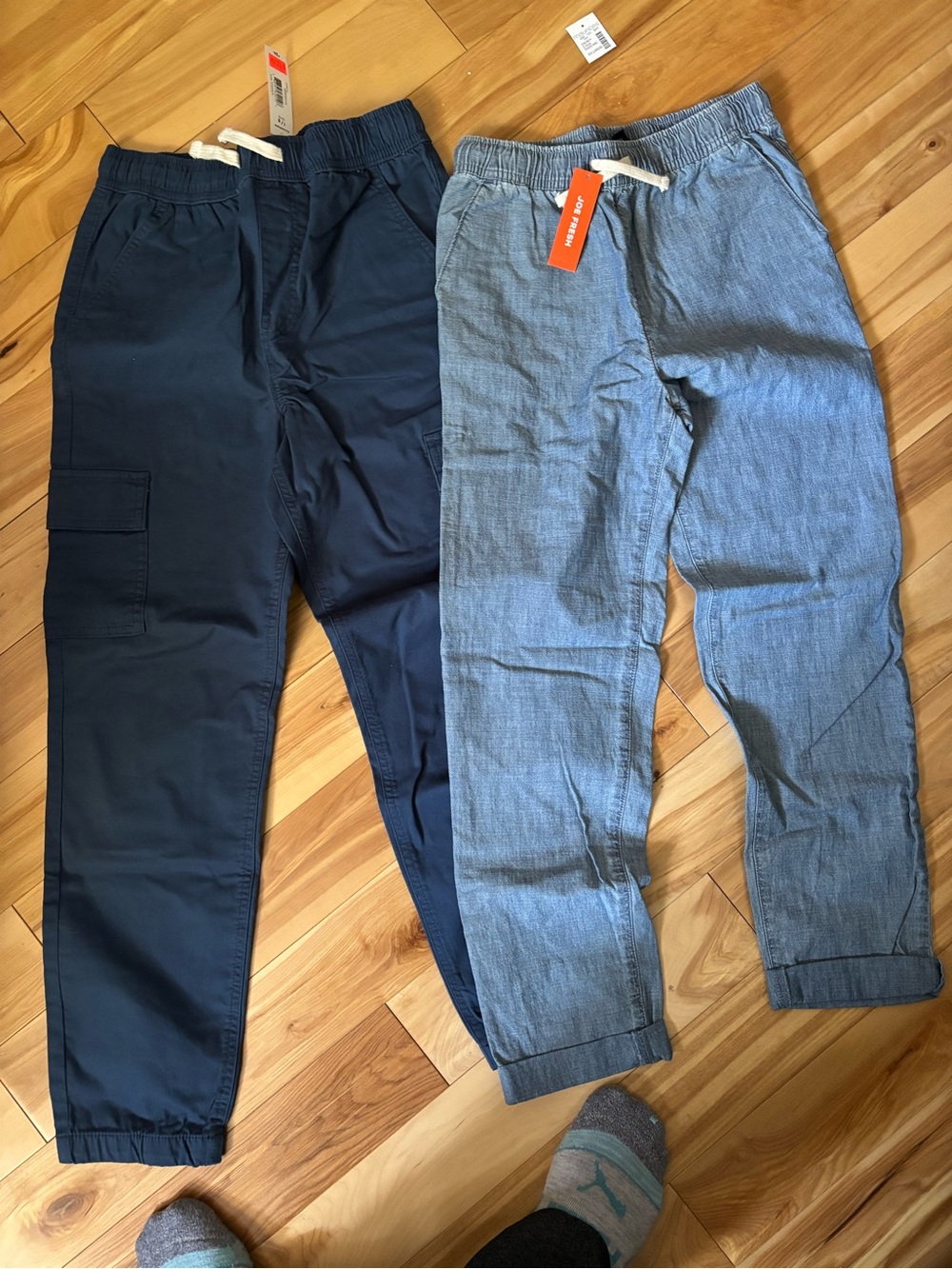 Joe Fresh Boys Jogger Pants Navy and Light Blue